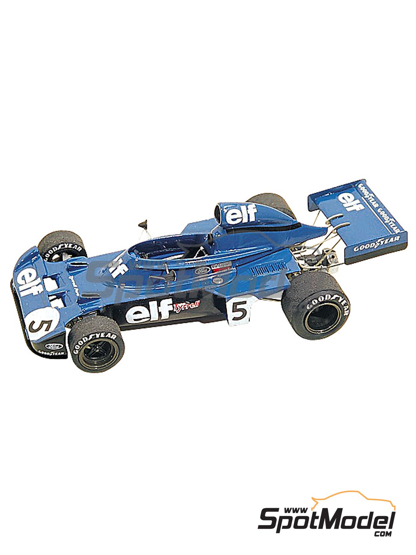 Tyrrell Ford 006 Tyrrell Racing Team sponsored by ELF - Monaco Formula 1  Grand Prix 1973. Car scale model kit in 1/43 scale manufactured by Tameo  Kits
